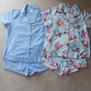 BUNDLE - BedHead Women's Blue & Multi Floral Short Pajama Set - Button Front (M)